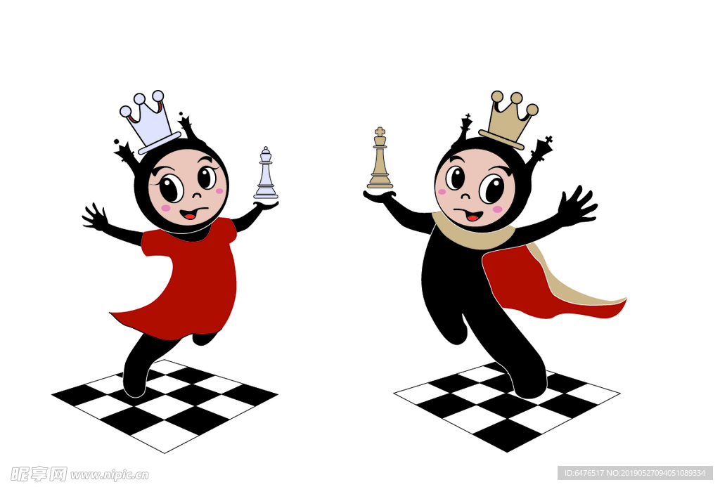 国际象棋比赛Q版吉祥物