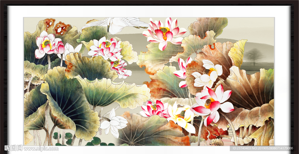 国画荷花
