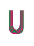 英文字母 立体字 U