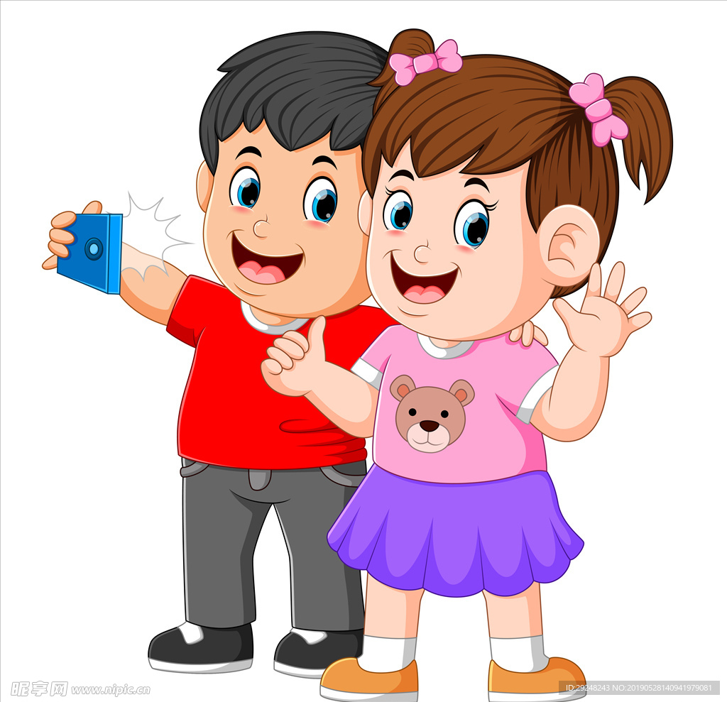 卡通小孩