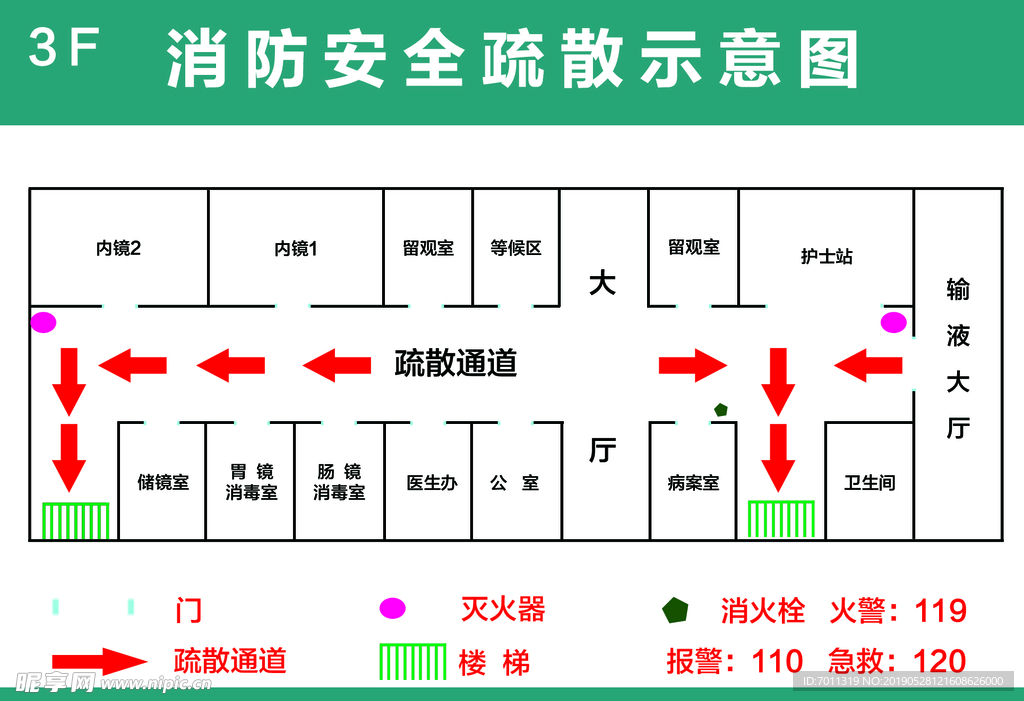 医院疏散示意图