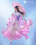 粉衣桃女