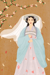 国潮中国风服饰之汉服古装女子白