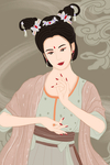 国潮中国风服饰之汉服古装女子婀