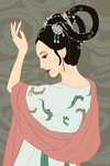 中国传统文化服饰之汉服古装女子