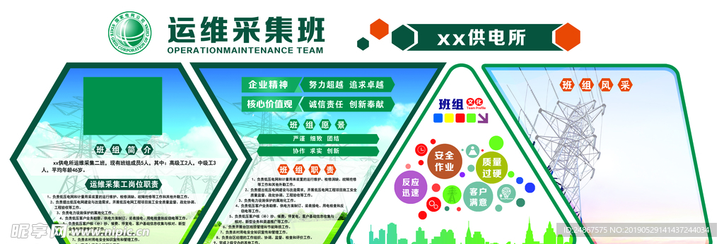 供电公司文化墙