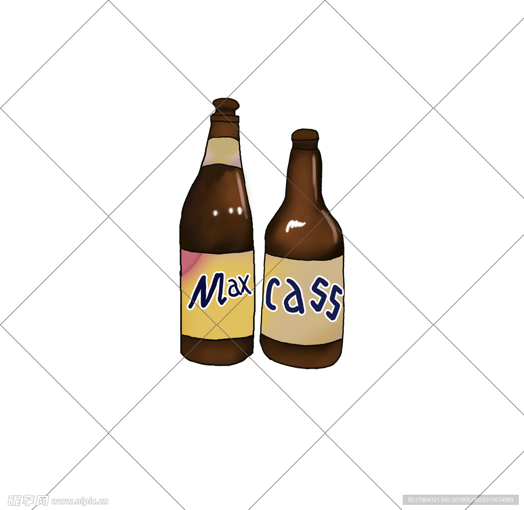 手绘啤酒