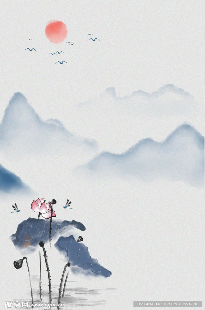 水墨风背景中国风