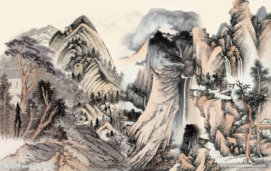 电视背景 国画