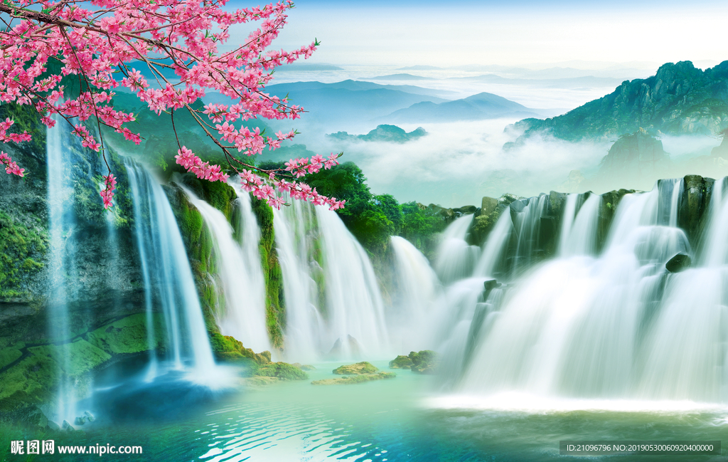 电视背景 山水风景