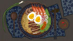面条美食插画