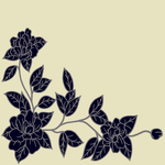 蓝色花边图案