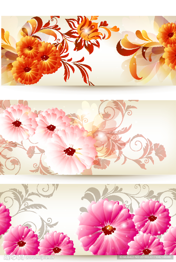 花朵 古典 花纹 时尚 底纹