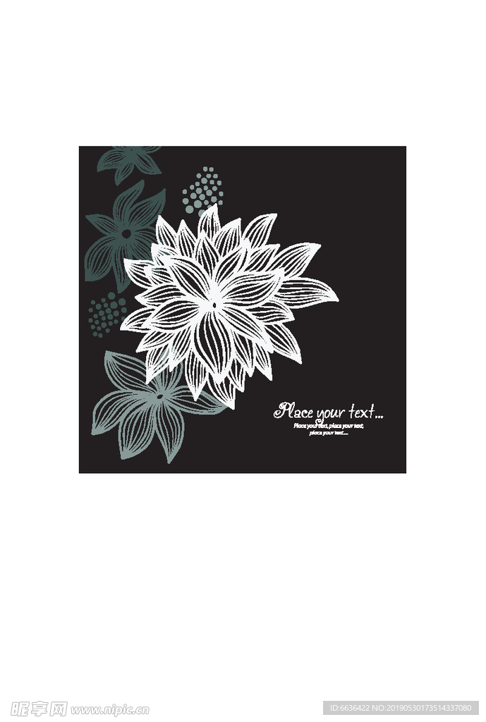 花朵 花纹  时尚 底纹 树叶