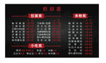 价目表