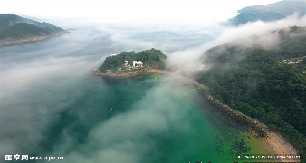 山水风景 雾灵山 山峰 大好河