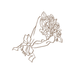 玫瑰花束线稿