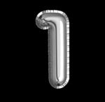铝箔 气球 数字 1 PNG