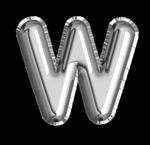 铝箔 气球 英文 字母 W