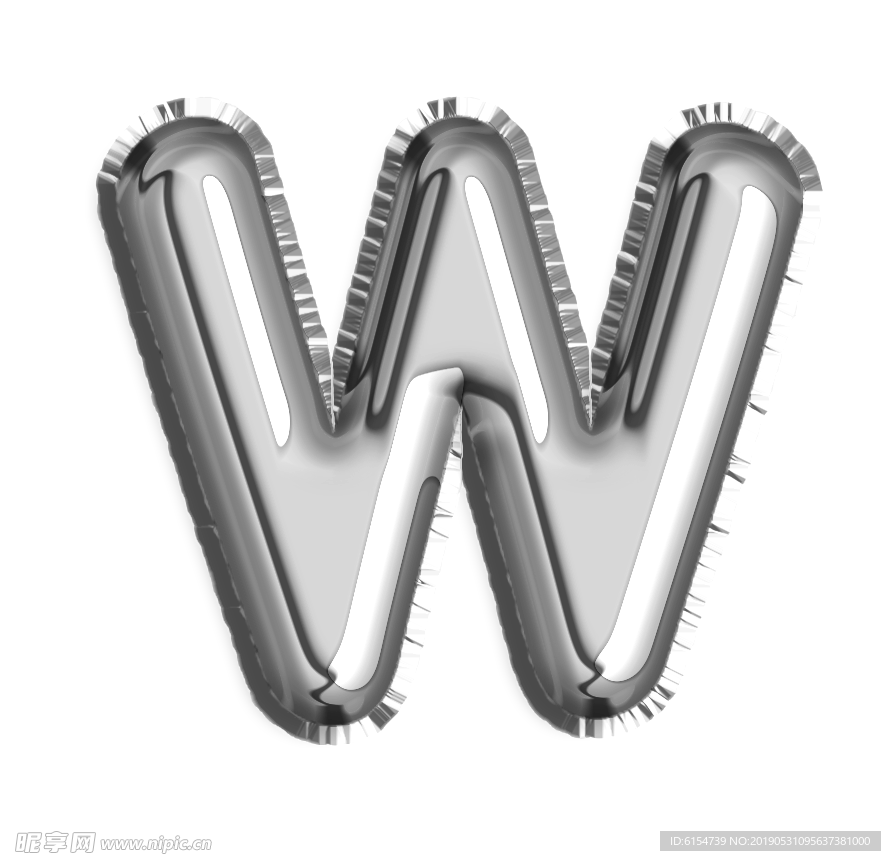 铝箔 气球 英文 字母 W