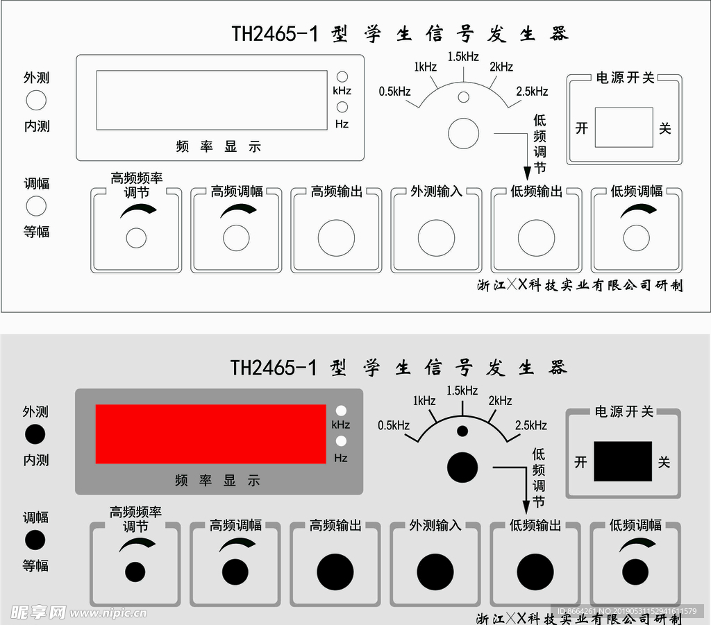 信号源面板图