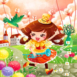 手绘小女孩小公主