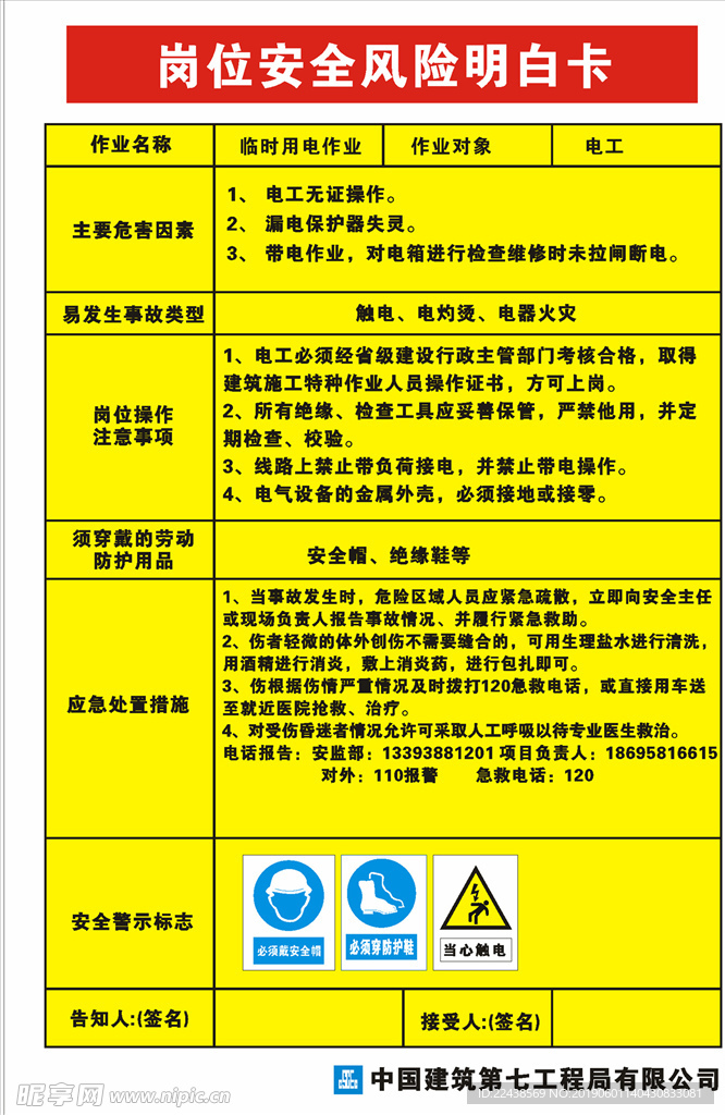 双重体系明白卡