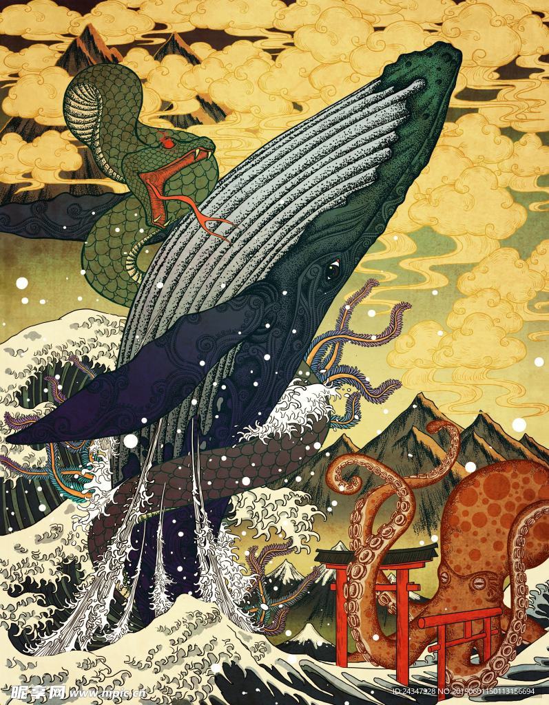 浮世绘  极善极恶 漫画 颜色