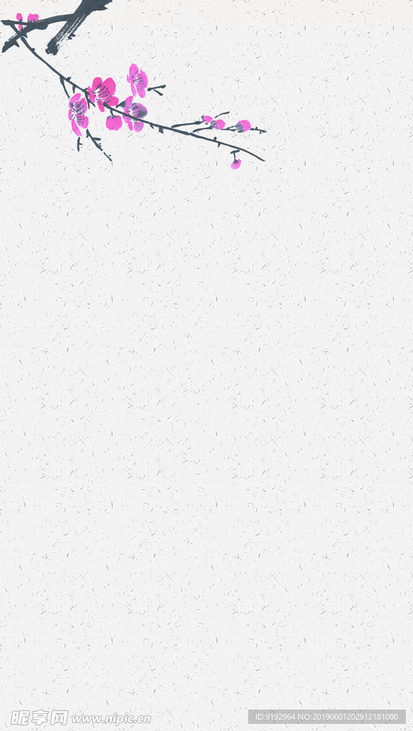 水墨花