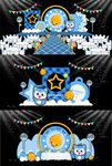 蓝色机器猫宝宝宴效果图