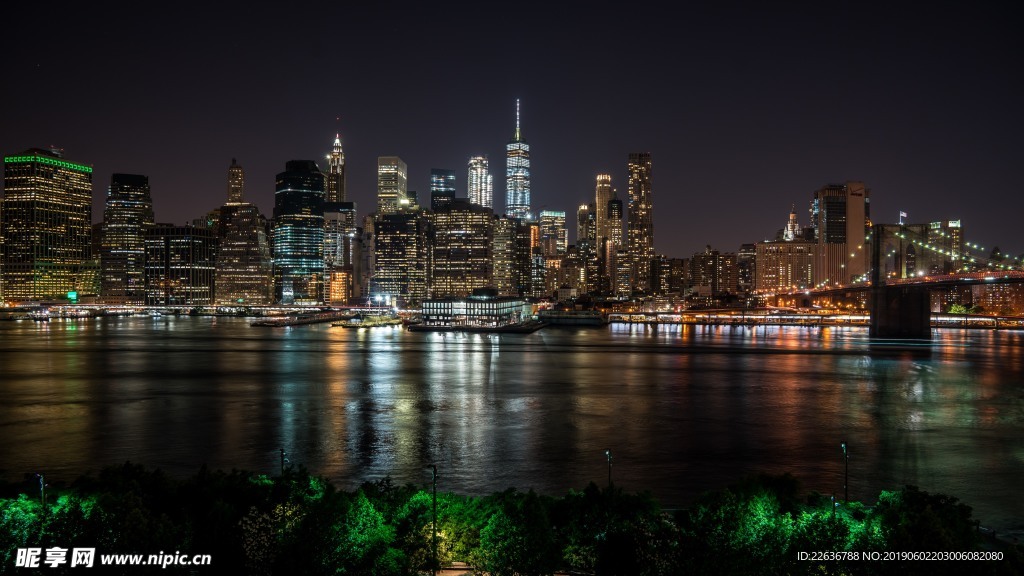 城市夜景高楼大厦素材图片素材