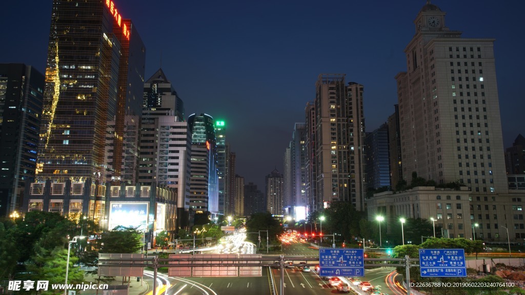 城市夜景高楼大厦素材图片素材