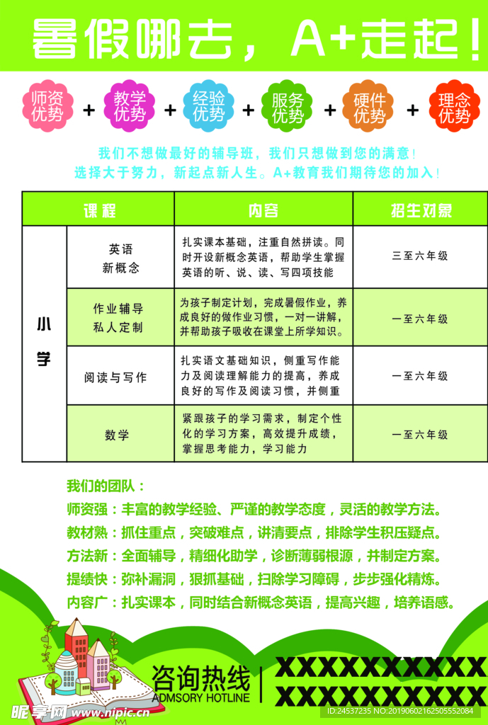 教育彩页 教育海报 一对一辅导