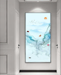 抽象线条山水画