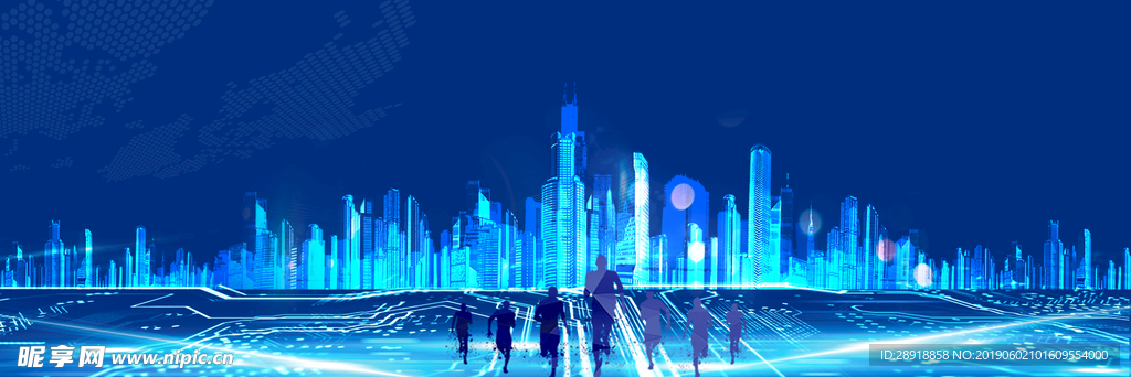 蓝色科技背景