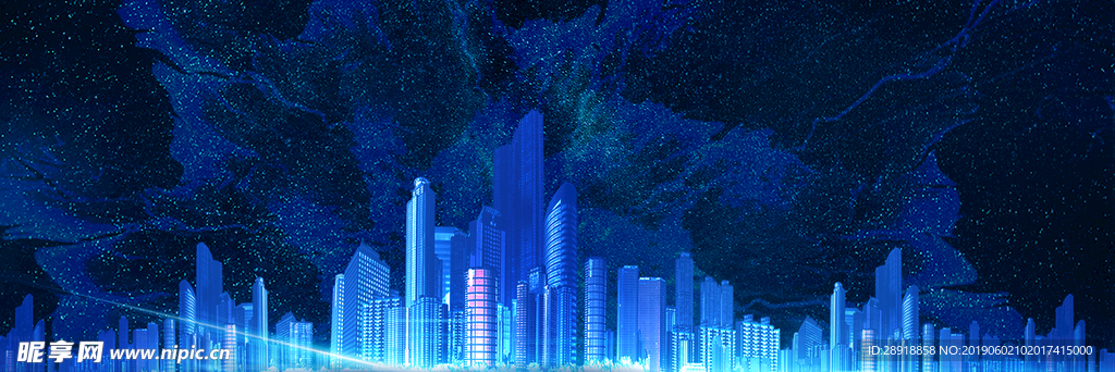 蓝色科技背景