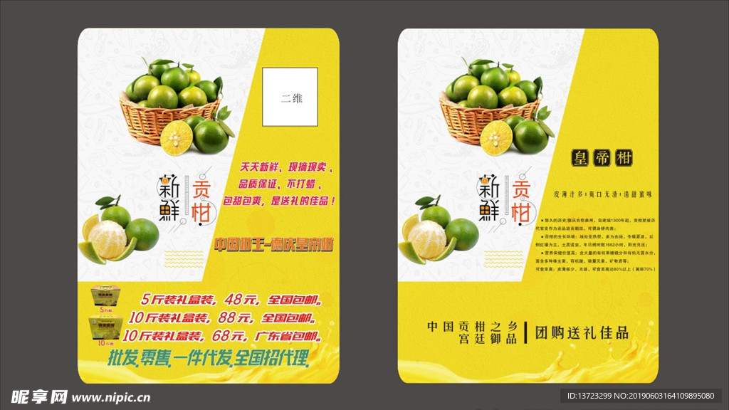 德庆贡柑单张