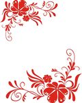 红色对角花2