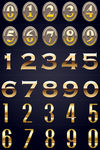 金色数字