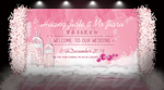 粉色简约婚礼迎宾区效果图