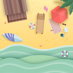 海边冲浪背景