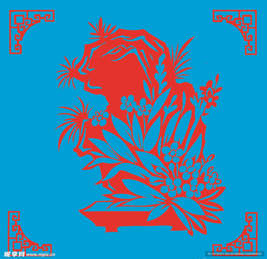 花卉剪纸