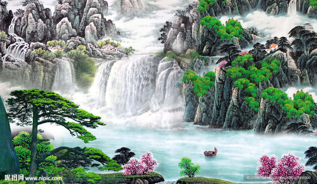 山水背景墙