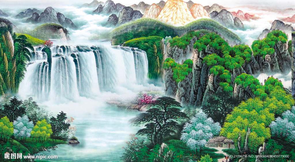 山水背景墙