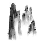 水墨山
