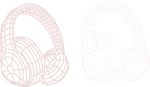 3d线条耳麦矢量图