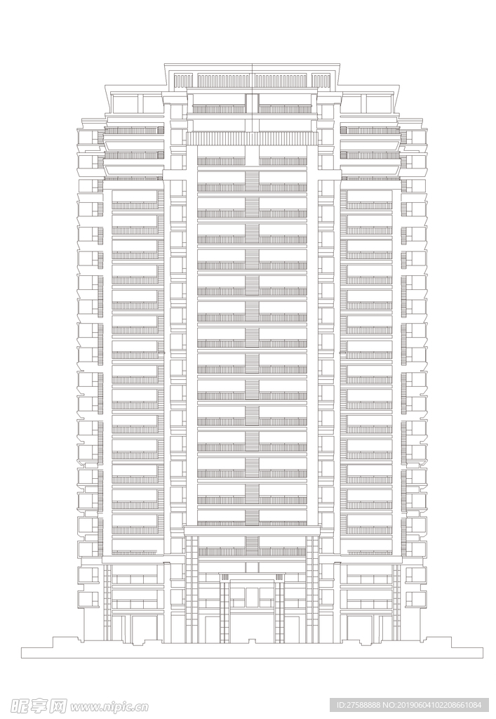 建筑线稿