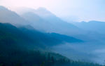 山雾缭绕唯美风景