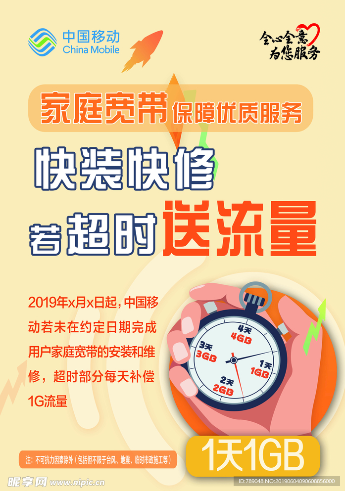 宽带快装快修海报