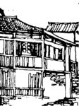 矢量可调色房屋线条背景图
